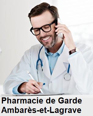 Pharmacie de garde ouverte aujourd'hui sur Ambarès-et-Lagrave (33440), urgence 24h/24h et 7j/7j, nuit et dimanche.
