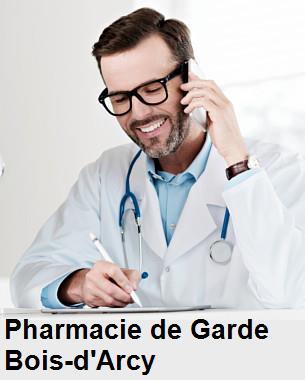 Pharmacie de garde ouverte aujourd'hui sur Bois-d'Arcy (78390), urgence 24h/24h et 7j/7j, nuit et dimanche.