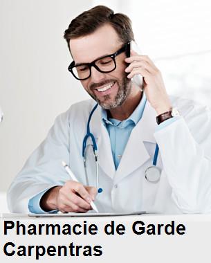 Pharmacie de garde ouverte aujourd'hui sur Carpentras (84200), urgence 24h/24h et 7j/7j, nuit et dimanche.