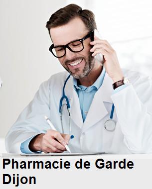 Pharmacie de garde ouverte aujourd'hui sur Dijon (21000), urgence 24h/24h et 7j/7j, nuit et dimanche.