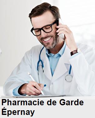 Pharmacie de garde ouverte aujourd'hui sur Épernay (51200), urgence 24h/24h et 7j/7j, nuit et dimanche.
