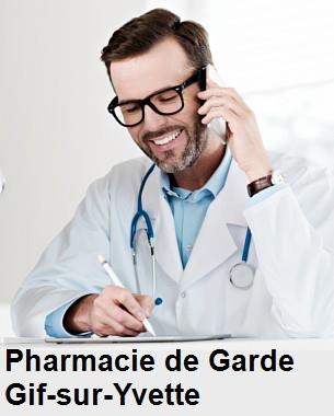 Pharmacie de garde ouverte aujourd'hui sur Gif-sur-Yvette (91190), urgence 24h/24h et 7j/7j, nuit et dimanche.