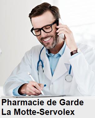 Pharmacie de garde ouverte aujourd'hui sur La Motte-Servolex (73290), urgence 24h/24h et 7j/7j, nuit et dimanche.