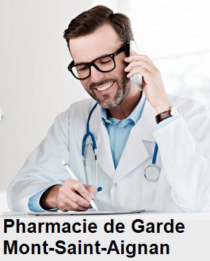 Pharmacie de garde ouverte aujourd'hui sur Mont-Saint-Aignan (76130), urgence 24h/24h et 7j/7j, nuit et dimanche.