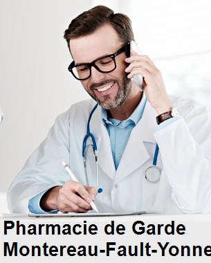 Pharmacie de garde ouverte aujourd'hui sur Montereau-Fault-Yonne (77130), urgence 24h/24h et 7j/7j, nuit et dimanche.