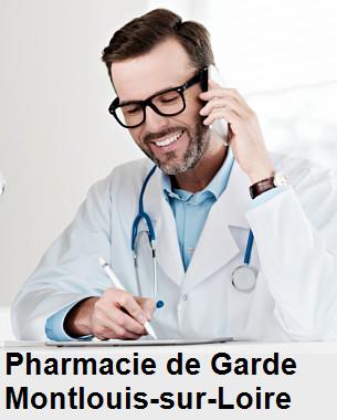 Pharmacie de garde ouverte aujourd'hui sur Montlouis-sur-Loire (37270), urgence 24h/24h et 7j/7j, nuit et dimanche.