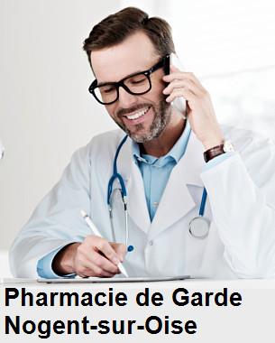 Pharmacie de garde ouverte aujourd'hui sur Nogent-sur-Oise (60180), urgence 24h/24h et 7j/7j, nuit et dimanche.