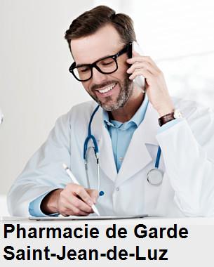 Pharmacie de garde ouverte aujourd'hui sur Saint-Jean-de-Luz (64500), urgence 24h/24h et 7j/7j, nuit et dimanche.