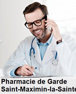Pharmacie de garde ouverte aujourd'hui sur Saint-Maximin-la-Sainte-Baume (83470), urgence 24h/24h et 7j/7j, nuit et dimanche.