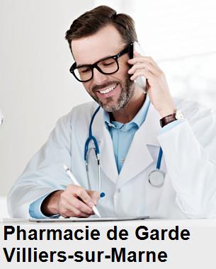 Pharmacie de garde ouverte aujourd'hui sur Villiers-sur-Marne (94350), urgence 24h/24h et 7j/7j, nuit et dimanche.