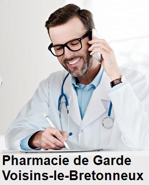 Pharmacie de garde ouverte aujourd'hui sur Voisins-le-Bretonneux (78960), urgence 24h/24h et 7j/7j, nuit et dimanche.