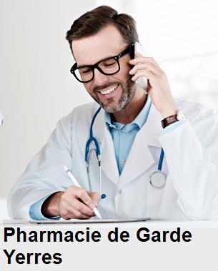 Pharmacie de garde ouverte aujourd'hui sur Yerres (91330), urgence 24h/24h et 7j/7j, nuit et dimanche.